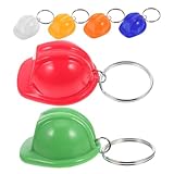 Cadeau de fête distinctif : un cadeau unique et créatif pour célébrations thème construction, mini chapeaux d'artisanat de construction, porte-clés pour fête d'anniversaire