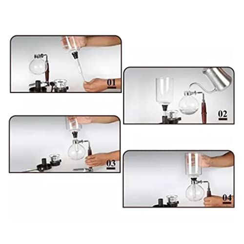 Cafetera Sifón de Vidrio con Base de Acero Inoxidable miniatura 5