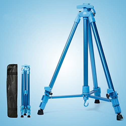 Soporte de exhibición de Lona, Caballete retráctil portátil de aleación de Aluminio, Soporte de exhibición de Lona, Caballete de Arte para Interiores y Exteriores para niños (Color: Negro) (Azul)