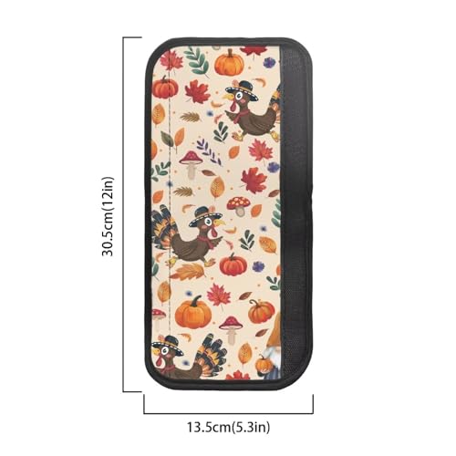 Image of Dreaweet Thanksgiving Turkey Refrigerator Door Handle Covers Set of 4 Autumn Fall Kitchen Decor Appliance Handle Covers Washable Universal Fit Fridge Microwave Oven Dishwasher