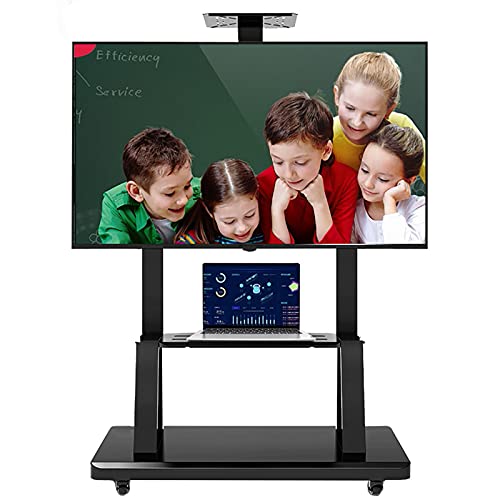 Soporte para TV de 55 pulgadas con almacenamiento y ruedas miniatura 1