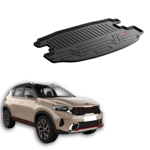 Image of 3D TPE Car Boot Mat for Sonet (2020 Onwards) Custom Fit, Heavy Duty & Anti-Slip Boot Mat | All Weather Resistant, Waterproof & Dustproof Trunk Liner, Car Dicky Mat for Sonnet