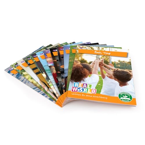 Image of Junior Learning: Real World - Phase 2 - Non-Fiction Hi-Lo Decodables, 6 Books, Letter Sounds, Week-By-Week Rainbow Phonics, Kids Reading Development
