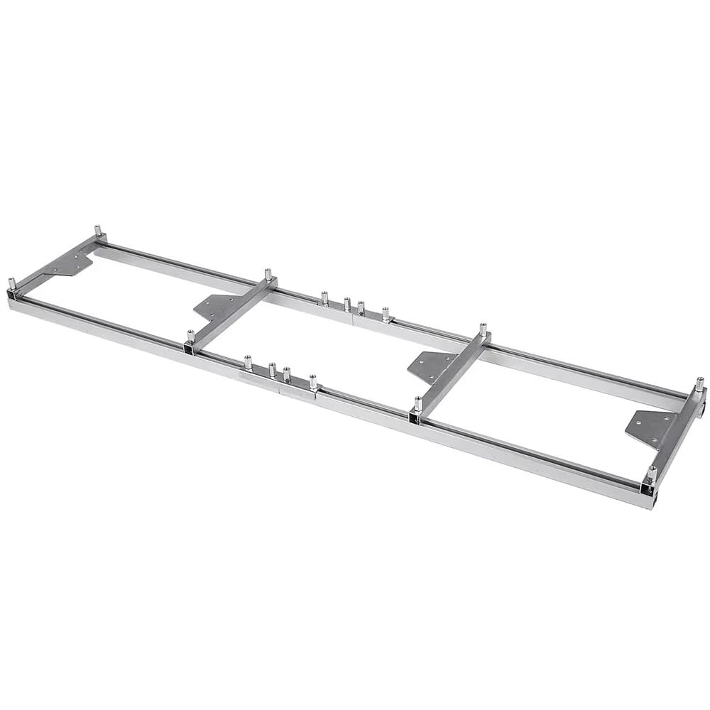 Sistema De Riel De Fresado De 9 Pies, Juego De Guía De Molino De Motosierra, Kit De Conector De Escalera Portátil, Funciona Con Aserradero Plateado