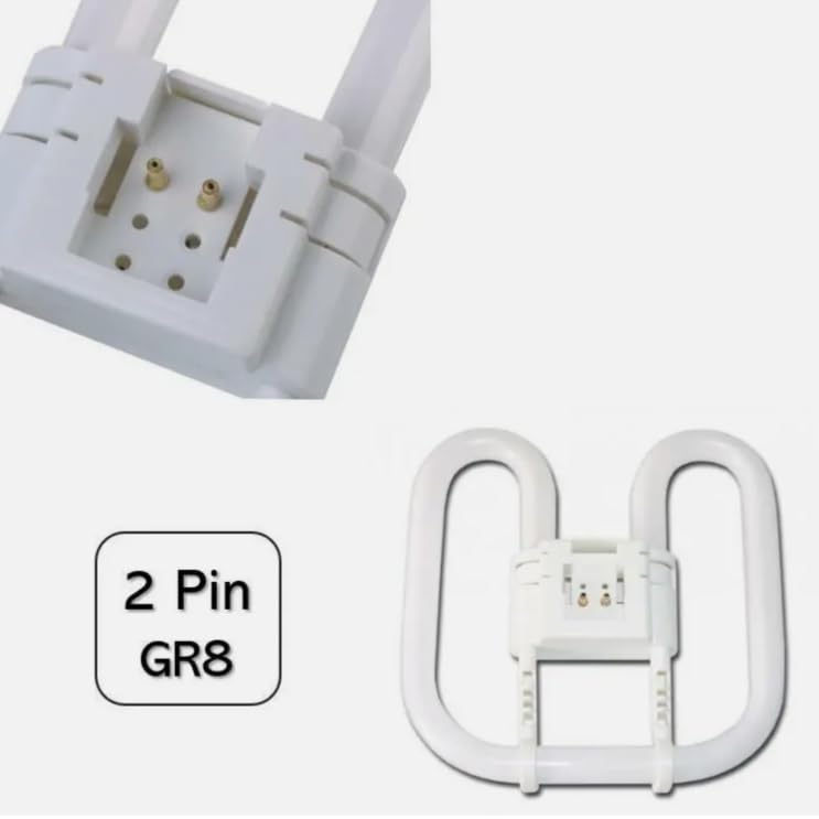 U-Trade Energy-Efficient Fluorescent Light Bulb 2D, 2 Pin or 4 Pin, GR8 or GR10Q, 16W, 28W, and 38W, White, Square - Image 3