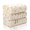 GSrenyu 3 Pack Large Baby Muslin Cloths 100x100cm Baby Muslin Blankets Swaddle Blanket Wraps Baby Essentials Shower Gifts For New Moms