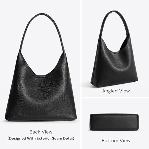 Image of Hobo Bags for Women, Small Slouchy Hobo Purse, Soft Vegan Leather Shoulder Bag Trendy Everyday Tote Handbag, 11'' (28cm)