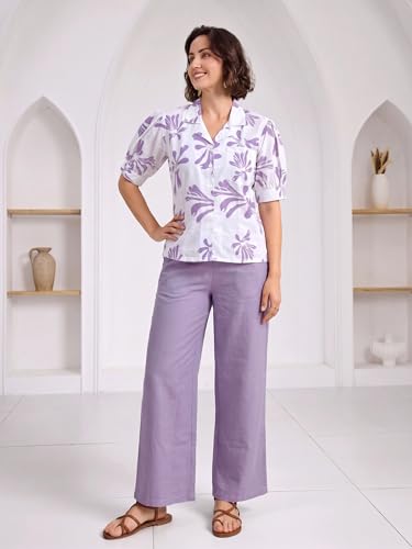 Image of TOPLOT Printing Cotton Crop-Tops Set for Woman || Co ord Set for Women Stylish (5248)