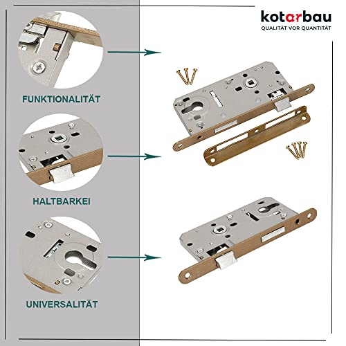KOTARBAU® Innentür Einsteckschloss 90x50mm für Profilzylinder Universal Rechts und Links