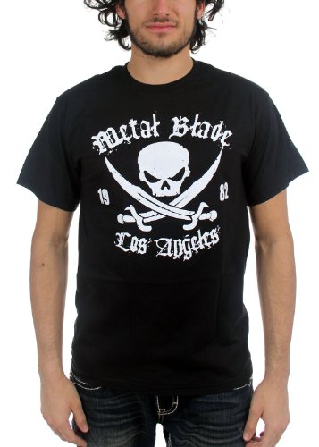 Metal Blade Records - - Les hommes de pirate T-shirt de logo en noir, Small, Black