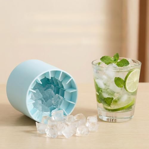 Mini cilindro de hielo con hielera de viaje azul miniatura 1