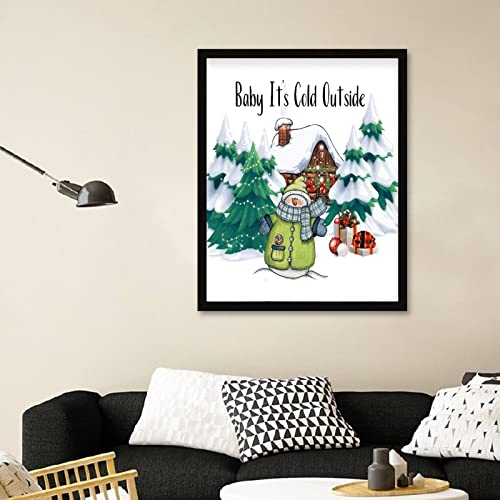 Idée cadeau déco : tableau de Noël encadré Baby It's Cold Outside - 5