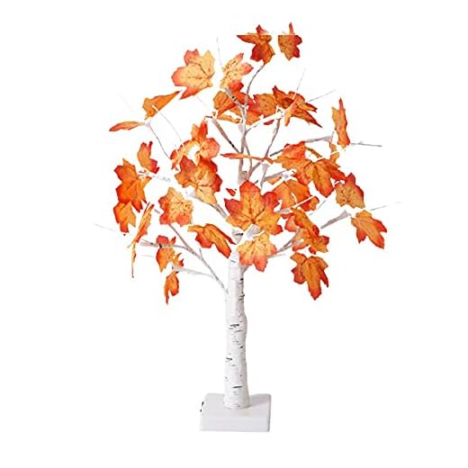 Maple Tree tänds, LED Konstgjort träd med lampor Batteridriven lönnträdlampa for hemfest Inomhus Utomhus Höstskörd Fall Thanksgiving Decorations