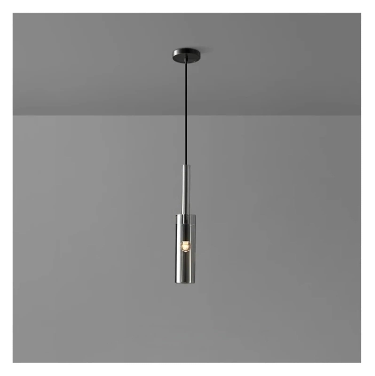 ZTCHSENZT Bedroom Bedside Chandelier Light Luxury All-Copper Crystal Glass Dining Room Pendant Lamp,Warm Light-D7CM H40CM
