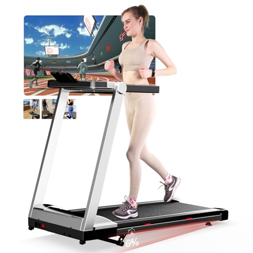 Superun Laufband für Zuhause Klappbar, Laufband mit Steigung max 158 KG...