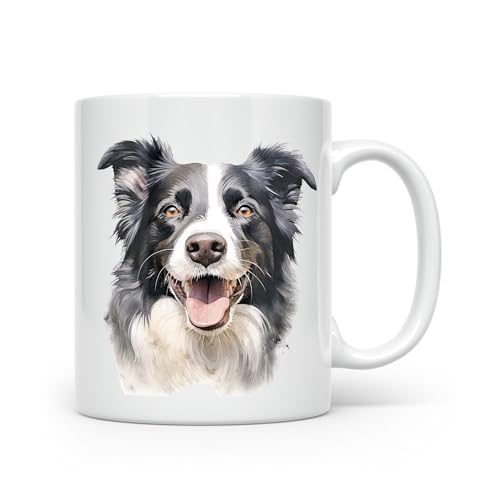 Immagini vivaci di cani ad acquerello: goditi immagini vivaci e splendidamente realizzate con cani ad acquerello che aggiungono un tocco di colore e carattere alla tua routine quotidiana di caffè o tè.