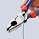 KNIPEX Kraft-Kombizange Lineman’s Pliers amerikanisches Modell mit Comfort-Griffen schwarz atramentiert 240 mm, 09 12 240