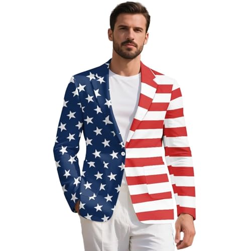 Men's Blazer Casual Lightweight Suit Jacket Loose Fit Business Sport Coat One Button Dress Blazer Party Banquet