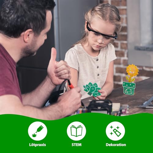 DIY Pflanzenkübel Löt Set, 3D-Lötübungsprojekte, Schreibtischdeko, ideal für STEM-Bildung und Elektroniklernen, tolles Geschenk für Familie und Freunde zu Ostern