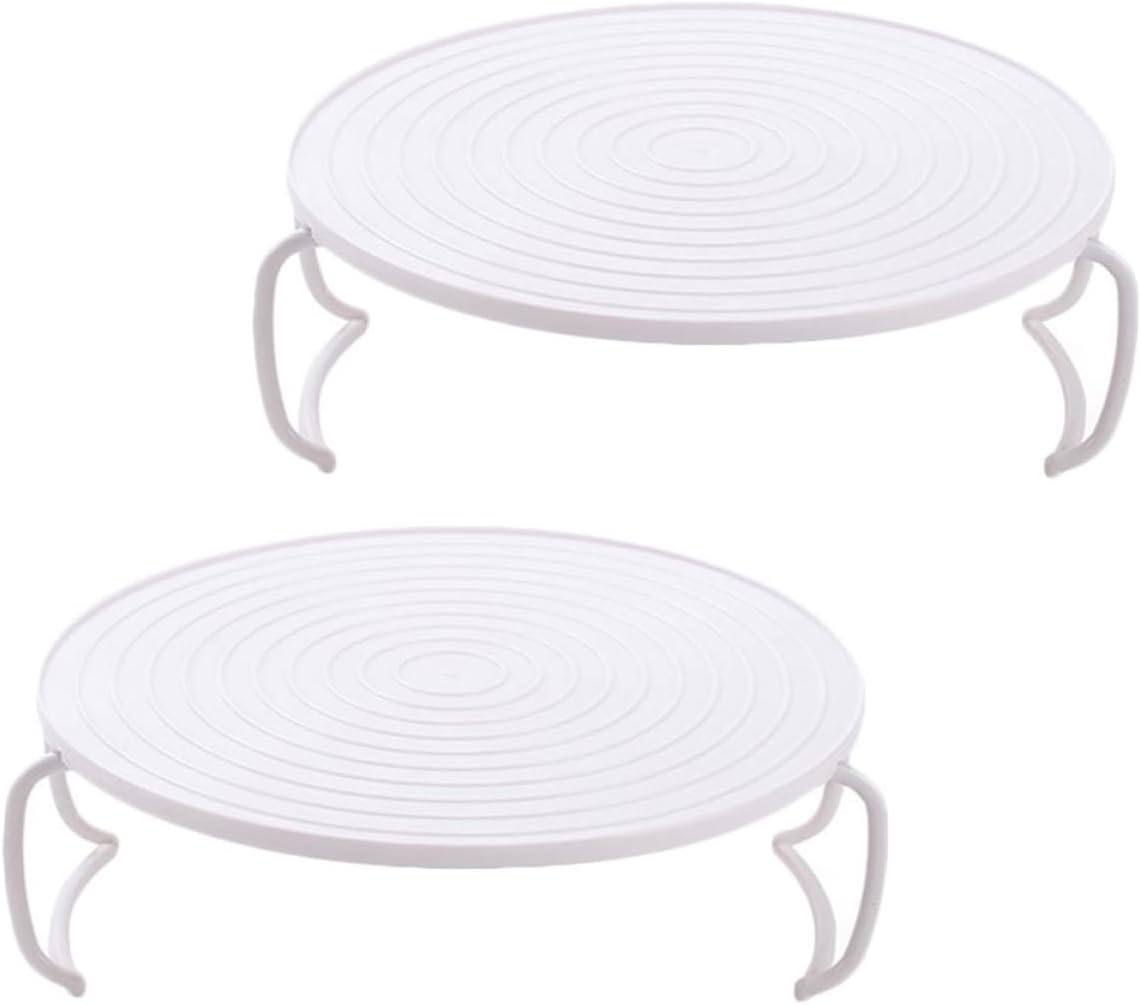 Cabilock 4 pcs Rounded Microwave Oven Rack Steaming Tray Multipurpose Microwave Accessories Steaming Baking Cooling Kitchen Tool