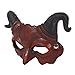 Scary Mask Halloween Masquerade, Scary Half Face Claw Devil Halloween Ghostlike Cosplay Costume Party Horror Devil ( Brown ) Devil Horns