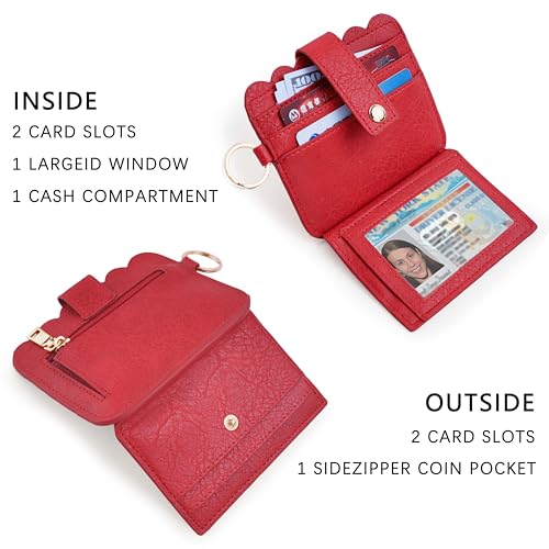 Image of Wristlet Wallet for Women with Keychain - RFID Card Holder Small Wallet Wristlet with Key Ring