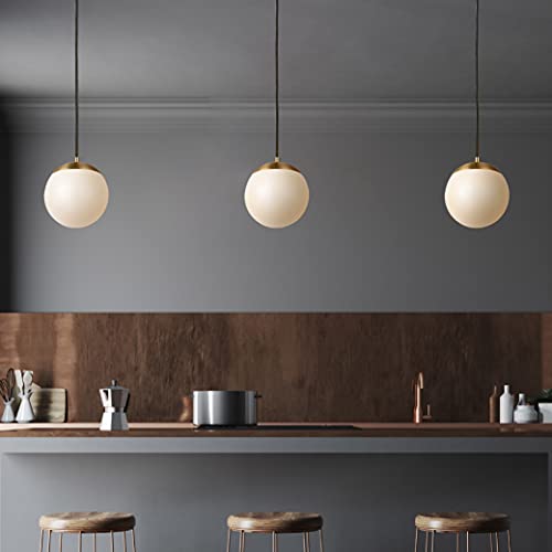 Sea Gull Lighting 6022-848 Leo Globe Pendant Hanging Modern Fixture, One - Light, Satin Brass #TOP1