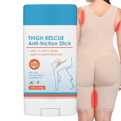 Tuxuseo Crema antifricción | Antifricción Muslo Frote Stick | Resistente al agua y anti rozaduras | Bálsamo antirozaduras para pies y antebrazo – Previene la irritación de la piel contra rozaduras
