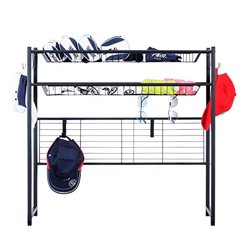 Mythinglogic Garage Storage Stand for Golfing Equipment and Accessories,Golf Storage Rack for Golf Towel, Cleaning Brush, Golf Ball Alignment Kit