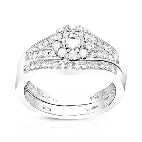 VIR JEWELS 2/5 cttw Diamond Semi Mount Bridal Set image