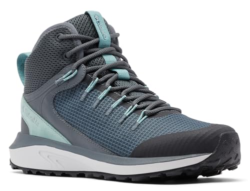 Image of Columbia Women's Trailstorm Mid Waterproof Hiking Shoe, Graphite /Dusty Green, 8 Wide