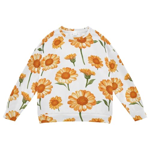 JUNZAN Safari Calendula White Kids Girls Sweatshirt Hoodie Fleece Fall Tops Shirts Party 4T