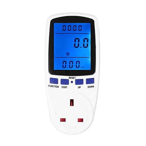 Floridivy Digital Energy Meter Voltage Wattage Current Monitor Watt Checker Saving Power Electricity Socket Analyzer Electronic Switch UK Plug