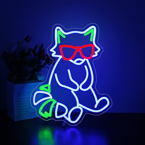 Image of Fox Neon Sign for Wall Decor Light Up Sign Led Signs for Room Party Home Wall Decor USB Powered