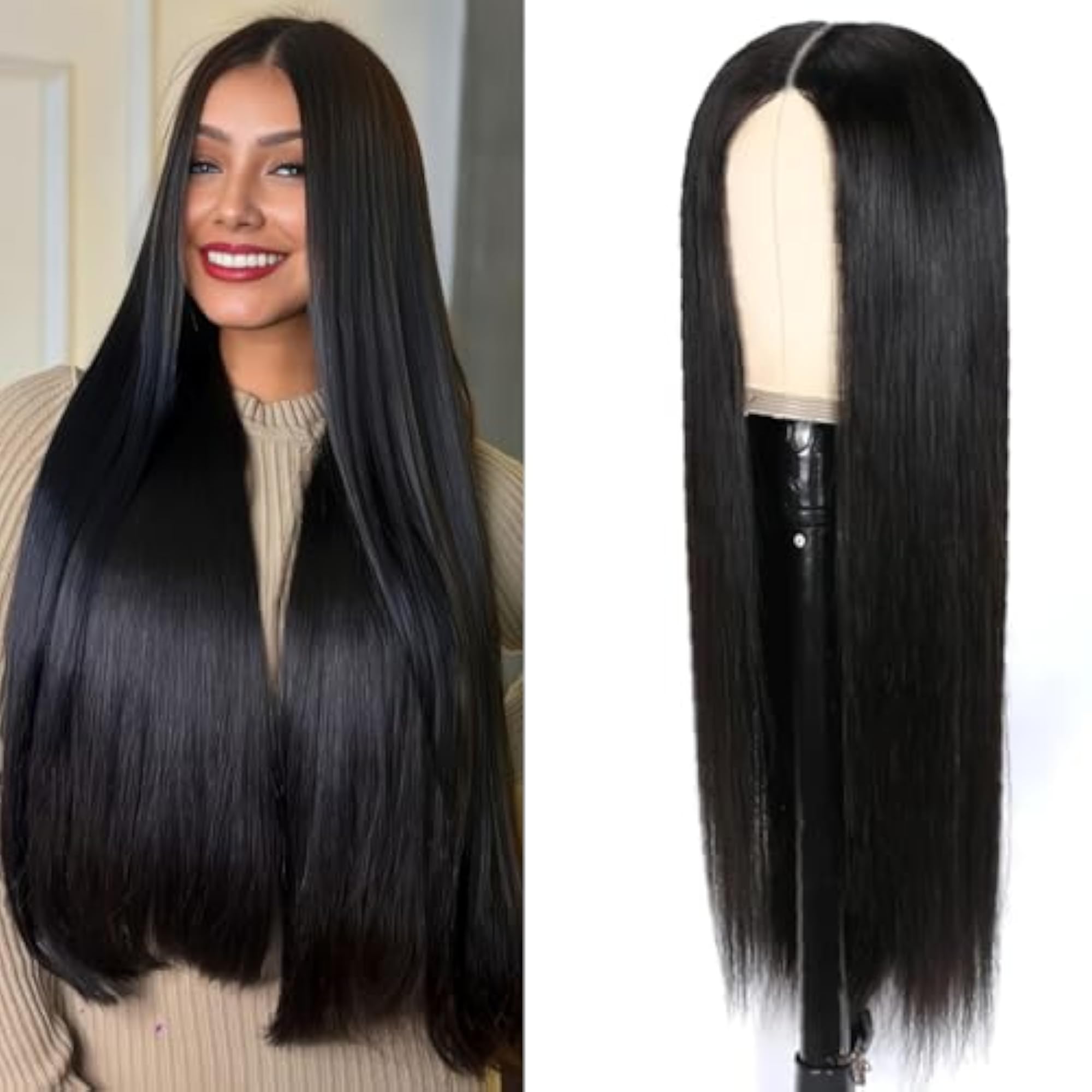 Women's Curly Synthetic Hair Wig with Net Cap