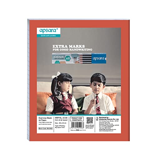 Image of Apsara Graph Paper Books for School & College | Graph Books A4 Size | 28 CM x 22 CM Approx - 64 Pages | Numbered Pages and Ruled Margins | Graph Sheets with 1 MM Square for Maths | Set of 12 Graph book