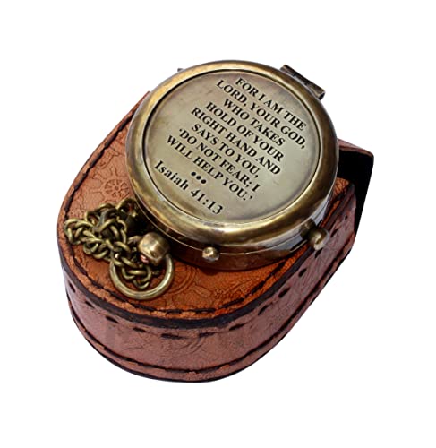 MAH Engraved Compass for Confirmation Gifts, Baptism Gifts, Best Easter, Christian Gifts for Men, Catholic Gifts, Birthday Gifts, Graduation Gifts. (for I AM The Lord)
