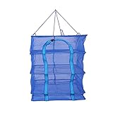 Wedhapy 4 Layers Drying Foldable Mesh Vegetable Fish Dishes Mesh Vegetables Dry Net Basket Drying Rack Net Frame Air Drying Net Food Drying Net Hanging Herb Drying Rack,35 * 35 * 65cm