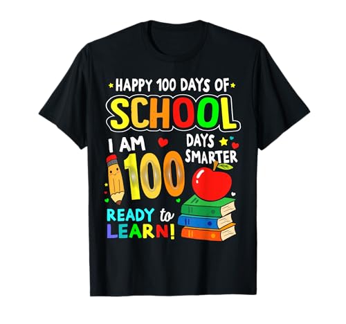 Happy 100 Days of School I'm 100 Days Smarter Kids Boy Girl Camiseta