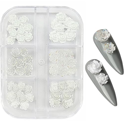 ⑨つけ爪6個セット デザイン多様 バラ売り、まとめ売り可 Amazon.co.jp: 花 ネイルパーツ 薔薇 約90個セット 6mm 8mm ローズ