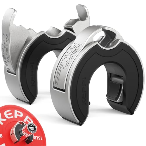 Image of Keppi Fitness Barbell Clamps 2 Inch, Open Collar Magnetic Aluminum for Gym