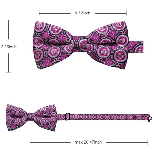 Image of YourTies Bow Ties for Men Pretied Bowties Solid Color Satin Bow Tie Formal Business Tuxedo Wedding Party Prom