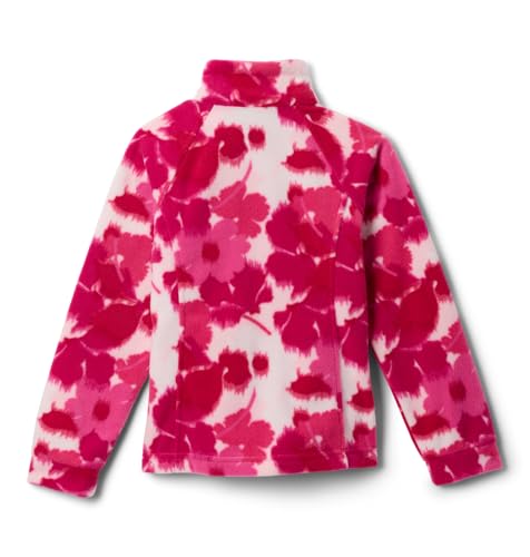 Image of Columbia Youth Girls Benton Springs II Printed Fleece Jacket, Pink Ice Ikatbloom, Small