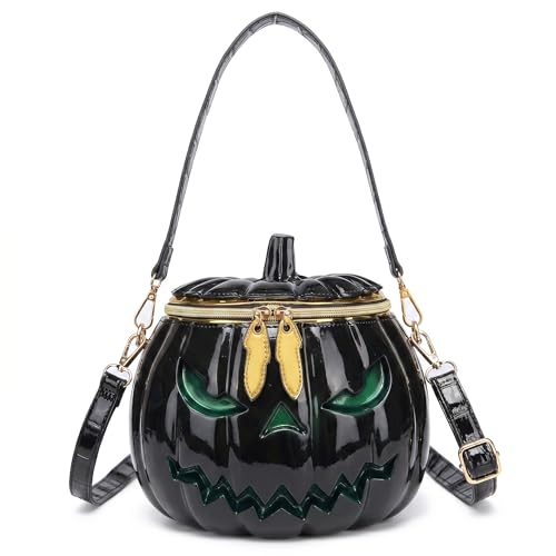 Image of Men and Women PVC Pumpkin Shaped Crossbody Shoulder Bag Handbag Halloween Pumpkin Purse