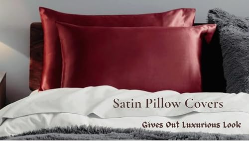 Image of Atrube's Satin Bonnet for Curly Hair | Silk Bonnet for Hair | Combo Pack of 2 Satin Pillowcases 3 Silk Scrunchies Adjustable HairCap