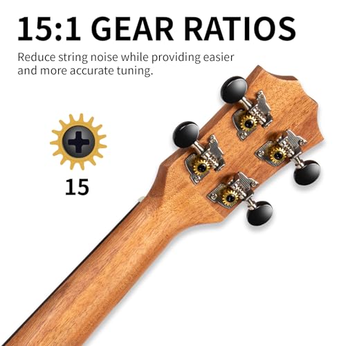 Aodsk AUS-P06 Ukulele For Beginners,Uke Starter Bundle Kit,21 Inch Ukelele With Free Gig Bag Strap,Professional Acoustic Soprano Ukelele Four String Wooden Hawaiian Uke thumb #5