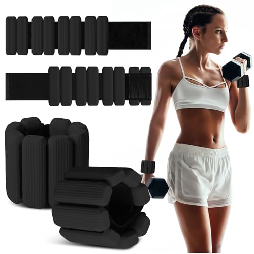 MESUADESI Wrist Weights Set of 2, Wearable Wrist Ankle Weights for Women & Men, Silicone Weighted...