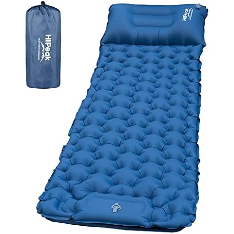 HiiPeak Sleeping Pad - Ultralight Inflatable Sleeping Mat with Built-in Foot Pump, Upgraded Durable Compact Waterproof Camping Air Mattress for Camping, Backpacking, Hiking, Tent Trap Traveling Cover