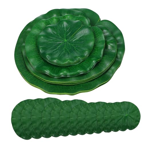 Hemobllo 4 Series Hoja De Loto Simulada Agua Acuario Artificial Estanque Piscina Falso Interior Flotante Decoración Dejar Accesorios para Peceras Decoraciones De Peceras Eva 16 Piezas X 4