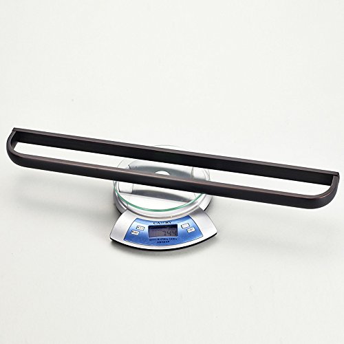 Leyden Bronze Towel Bar, Bathroom Oil Rubbed Bronze Towel Holder Rack, Black Brass Wall Mounted Retro Single Towel Rod Hanger #TOP4